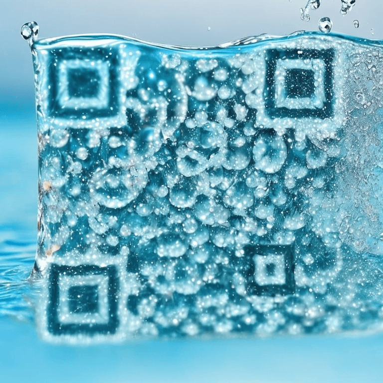 100% focus on water droplets or water