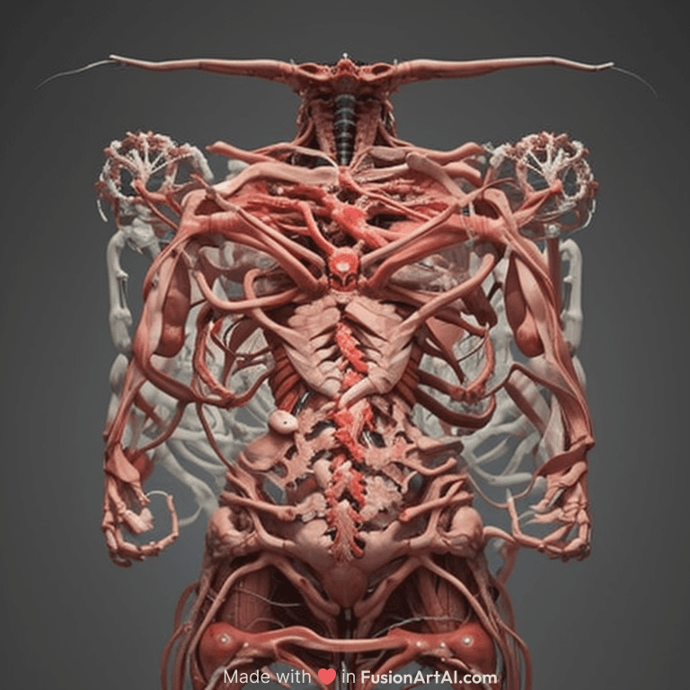 anatomical sculpture of central nervous system, quixel megascans, photorealism, cgi, digital concept art, redshift render, physically based rendering, cinematic, filmic