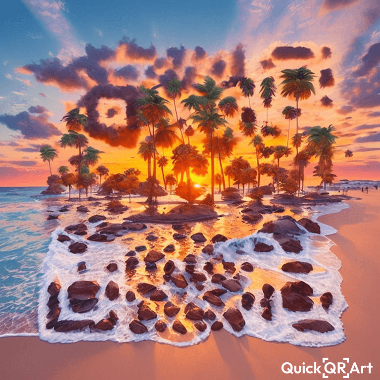 Sunset on the beach with excellent quality, wide view & cinematic shot, unreal engine 5, unrealistic image, intricate details.