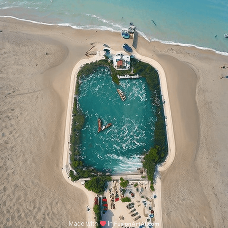 beach ,bird view ,ultra realistic , istanbul