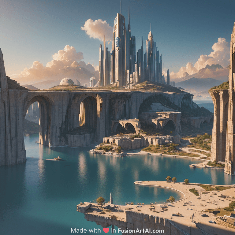 utopia future architecture, cinematic composition, a fantasy digital painting, trending on Artstation, highly detailed, hyperrealistic, realistic, photorealistic, dynamic lighting, highly detailed, cinematic landscape, studio landscape, studio lighting
