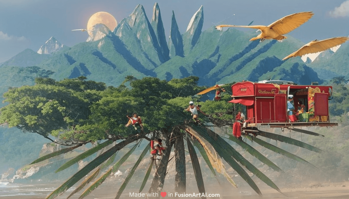 Gabungkan dua gambar berikut untuk membuat sebuah gambar yang menarik sebagai ilustrasi utama artikel. Gambar pertama adalah poster film fantasi terbaru tahun 2024 dengan tema dunia magis dan karakter-karakter yang menakjubkan. Gambar kedua adalah pemandangan epik dari sebuah dunia fantasi yang memukau dengan elemen-elemen fantastis seperti kastil terbang, naga, dan hutan ajaib.