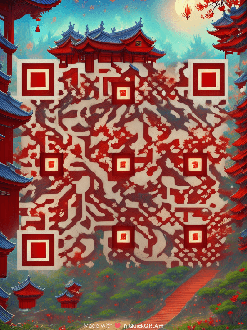 chinese new year theme (Red), garden, house