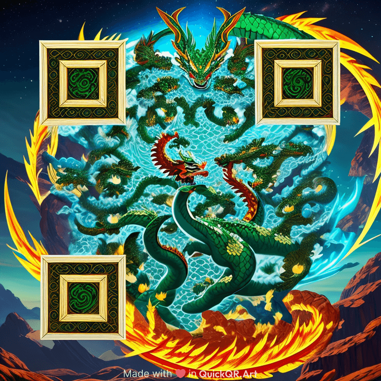 Create an image of the dragon's waiting by invoking the dragon shen long from dragon ball universe.