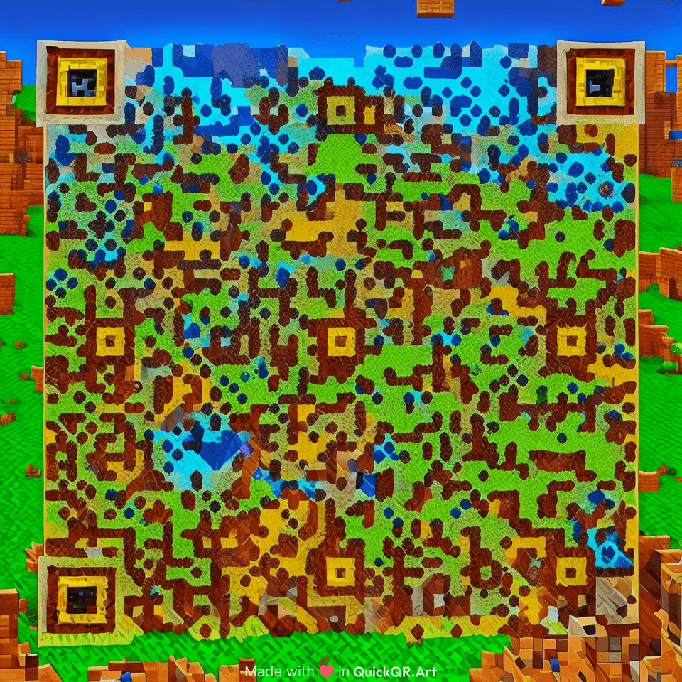 A QR for 8-year-old cute daughter, who loves minecraft and pop culture