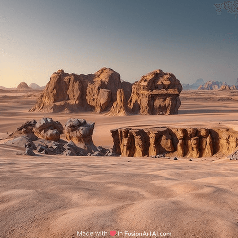 a rocky valley on a distant planet, volcanic landscape, concept art, octane render, unreal engine 5, trending on artstation, high quality, highly detailed, 8 k hdr, red sea, blue sand, high coherence, path traced, serene landscape, breathtaking landscape, cinematic lighting, hyperrealistic, golden hour
