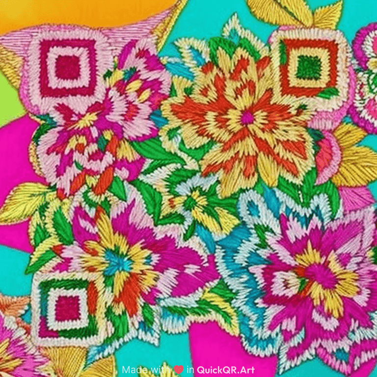 embroidered bright color wallpaper