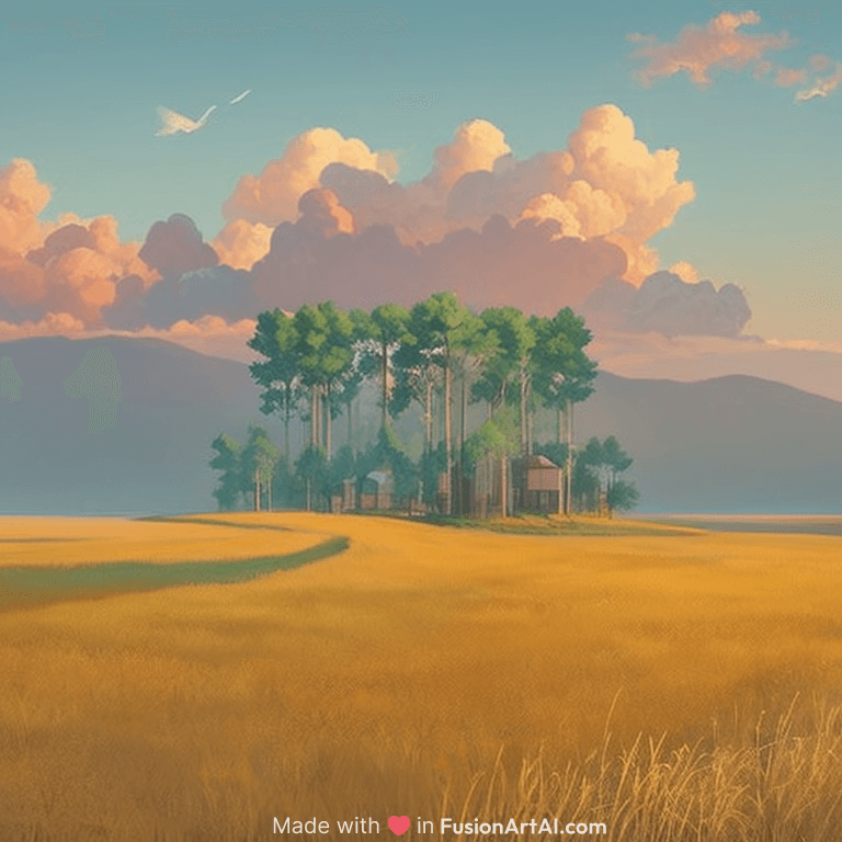professional digital art of lofi landscape, digital art, beautiful composition, trending on artstation and deviantart, masterpiece
