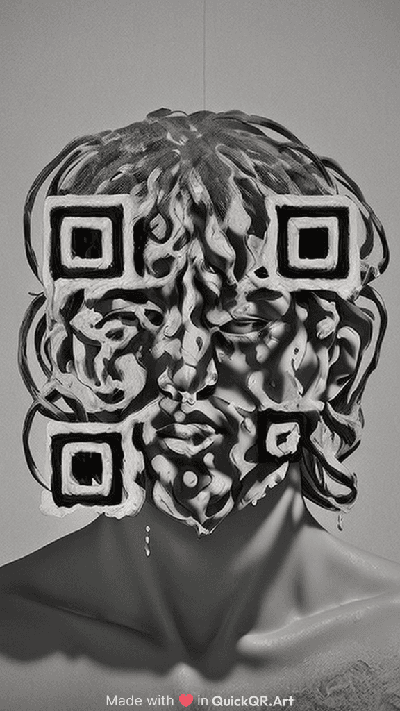 greek statue head, style ink art dripping, wet on wet render, hyper detailded, 8k, HD, monochrome black and white, grafitty red.