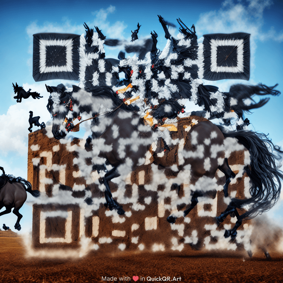 A black flying horse